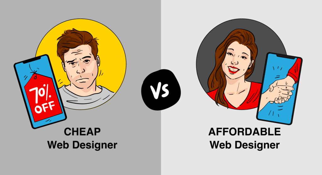cheap vs affordable web designer