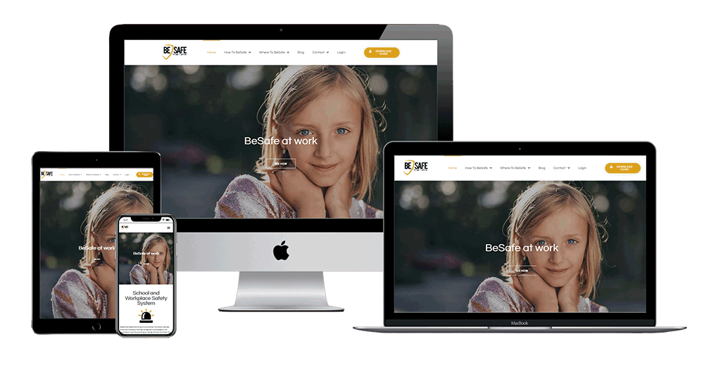 BeSafe's website is a great example of web design for under $2,000.