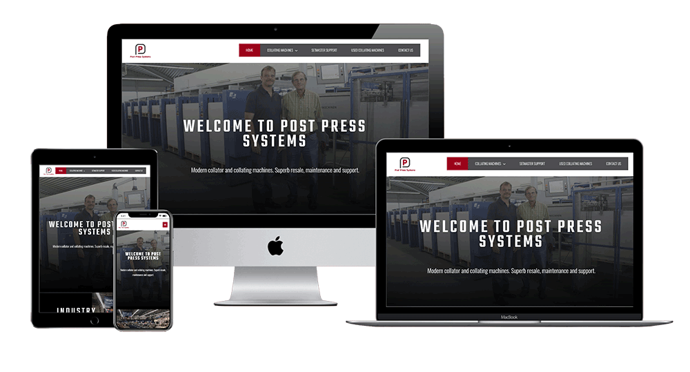 Post Press Systems' website is a great example of web design for under $1,000.