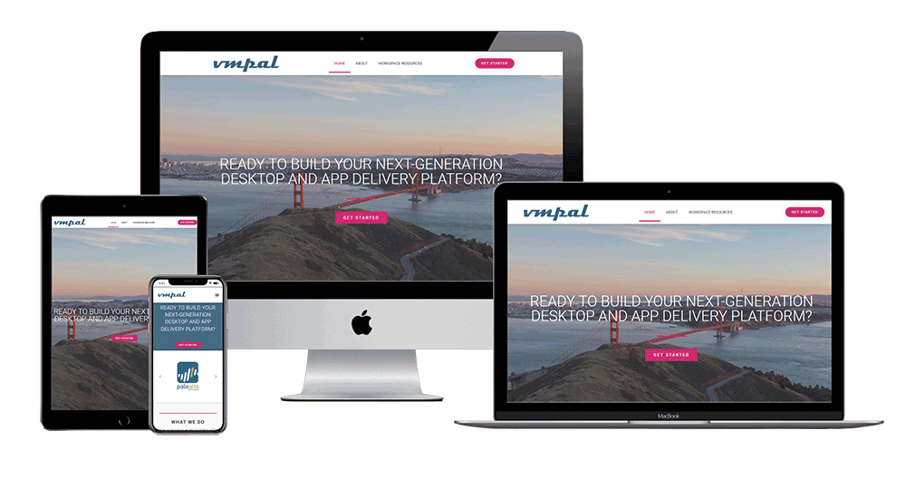 VMPal's website is a great example of web design for under $1,000.