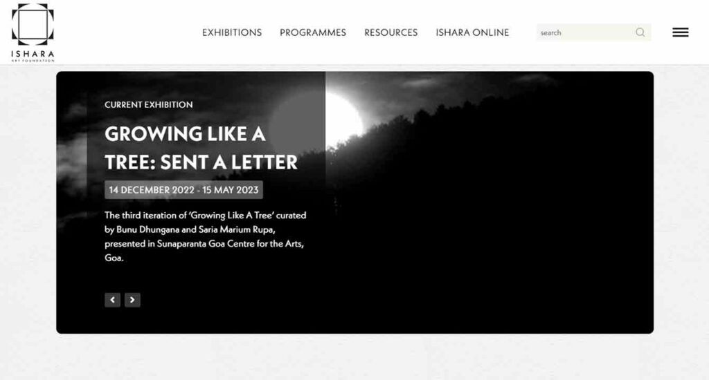 A screenshot of the Ishara painter website.