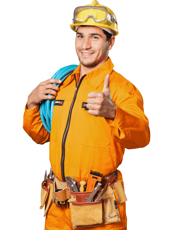 A happy electrician loves the services he is receiving from an expert SEO company.