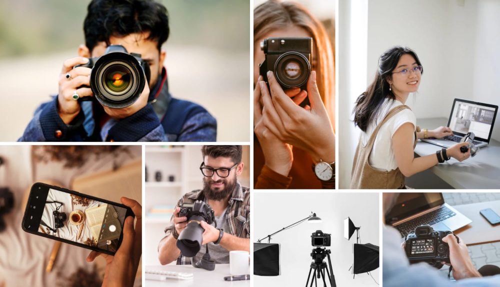 photography website examples collage