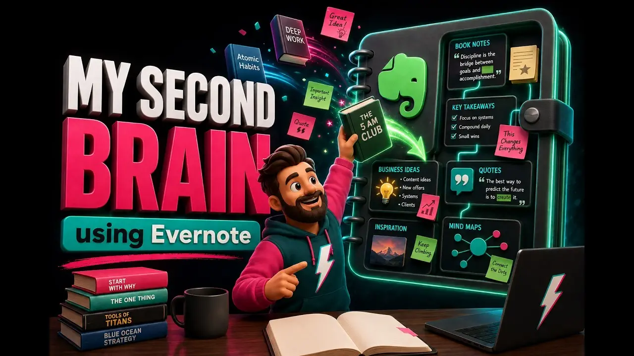Watch the video version of this post: How I Use Evernote to Catalog Ideas I Get From Reading Books