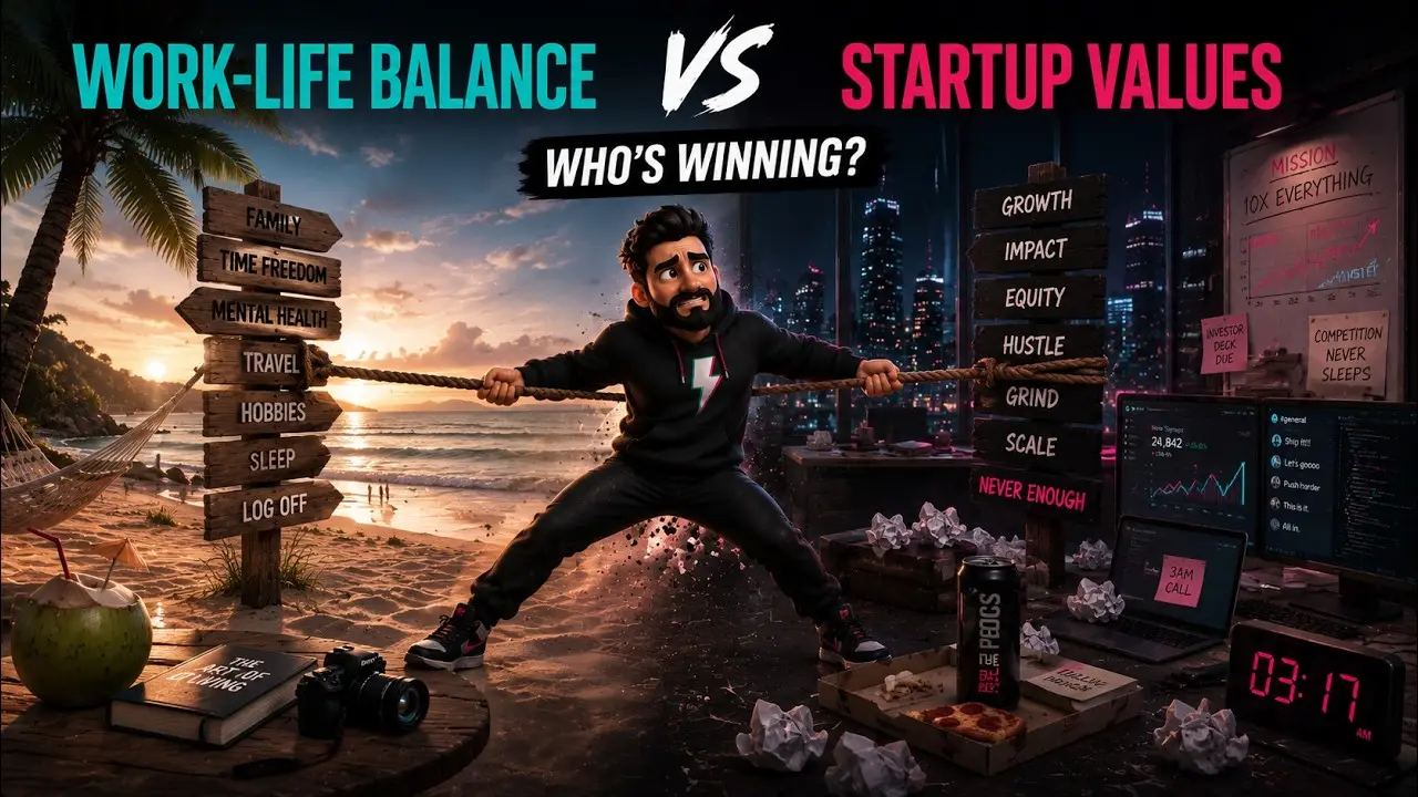 Watch the video version of this post: Work-Life Balance is Destroying the Barriers Between Work and Actually Living