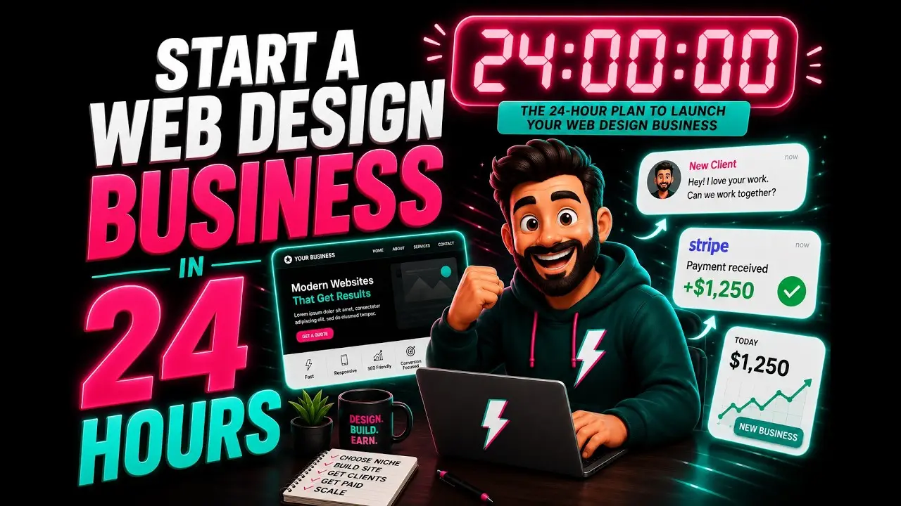 Vea la versión en video de esta publicación: Cómo iniciar su propio negocio de diseño web (en solo 24 horas)