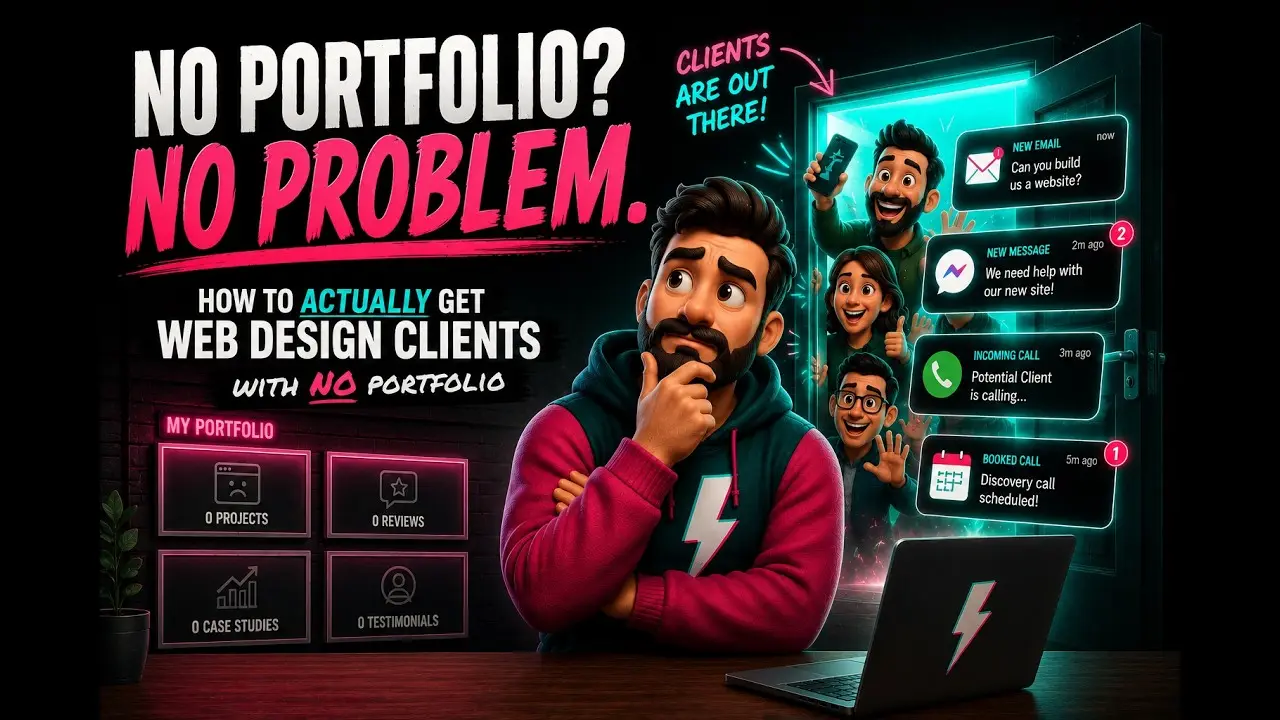 Vea la versión en video de esta publicación: Cómo conseguir clientes de diseño web cuando no tiene un portafolio