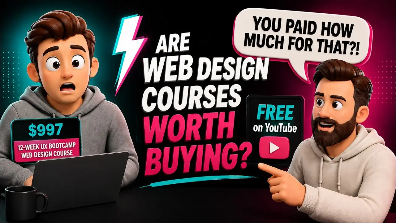 Vea la versión en video de esta publicación: ¿Realmente vale la pena comprar cursos de diseño web?