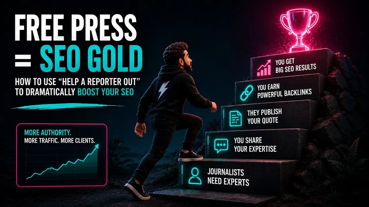 Vea la versión en video de esta publicación: Cómo usar “Help a Reporter Out” para aumentar dramáticamente su SEO