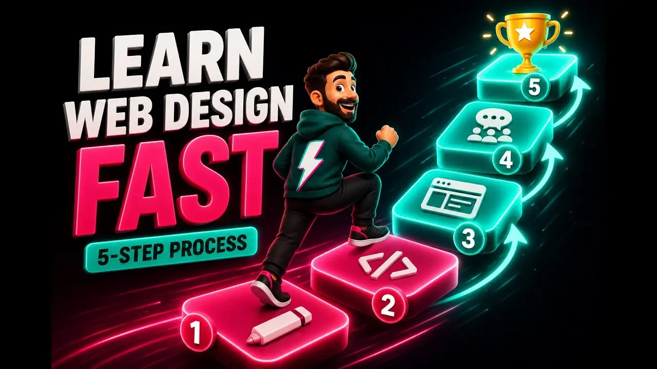 Vea la versión en video de esta publicación: Cómo aprender diseño web RÁPIDO (El proceso de 5 pasos)